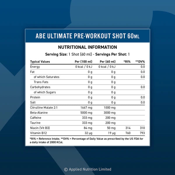 ABE Ultimate Pre Workout Shot 60ml