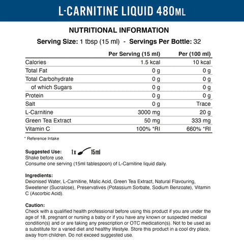 Liquid L-Carnitine 480ml