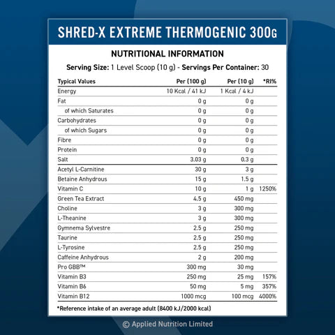 Shred-X 300g Fat Burner